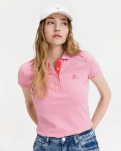 Gant Contrast Collar Polo T-shirt Pink