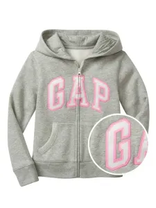 GAP Logo zip hoodie Sweatshirt Grey