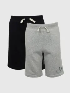 GAP Kids Shorts 2 pcs Black Grey