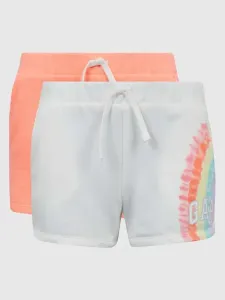 GAP Kids Shorts 2 pcs White Orange