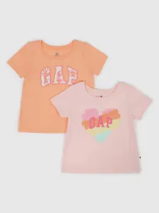 GAP Kids T-shirt 2 pcs Pink Orange