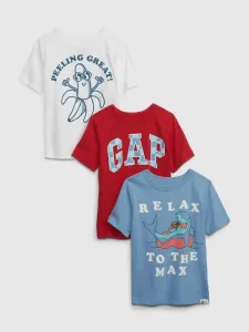 GAP Kids T-shirt 3 pcs Blue Red White