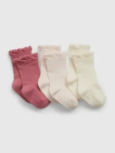 GAP 3 pairs of children's socks Pink