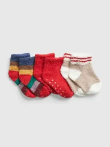 GAP 3 pairs of children's socks Red #996218