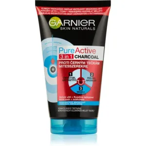 Garnier Pure Active 3-in-1 black face mask with activated charcoal for blackheads and acne 150 ml