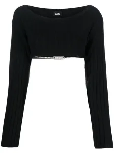 GCDS - Cropped Boat Neck Sweater