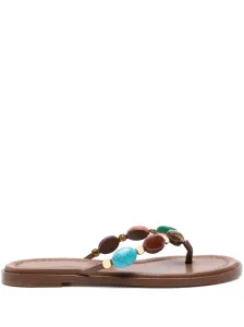 GIANVITO ROSSI - Shanti Leather Thong Sandals