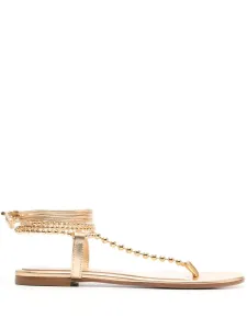 GIANVITO ROSSI - Soleil Leather Thong Sandals #1746281