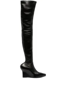 GIVENCHY - Leather Over The Knee Heel Boots #1210343