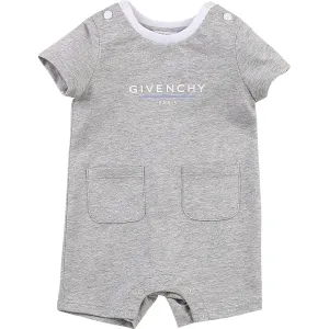 Givenchy Baby Boys Cotton Babygrow Grey 3M