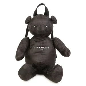 Givenchy Kids Unisex Logo Teddy Bear Backpack in Black UNQ 100% Polyamide - Lining: Padding: Polyester