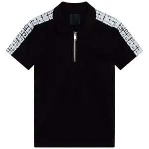 Givenchy Boys 4G Chain Polo Shirt Black 6Y
