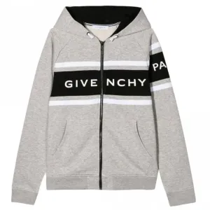 Givenchy Boys Logo Zip-up Hoodie Grey 6Y