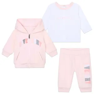 Givenchy Baby Girls Hoodie, T-shirt and Pants Set in Pink 09M Marshmallow 95% Cotton, 5% Elastane - Trimming: Lining: 100% Cotton