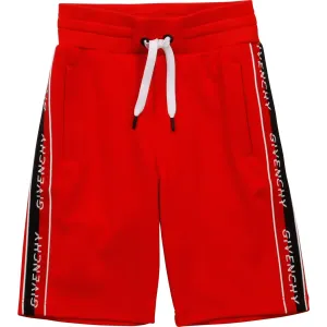 Givenchy Boys Side Logo Shorts Red 4Y