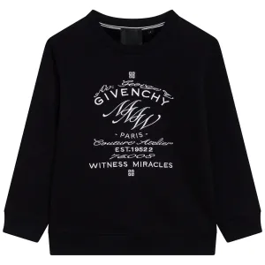Givenchy Boys Embroidered Sweater Black 10Y
