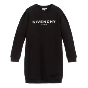 Givenchy Girls Logo Sweatshirt Dress Black 12Y #673797