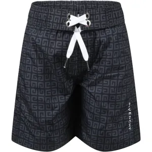 Givenchy Boys Logo Swim-shorts Black 12Y