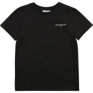 Givenchy Boys Cotton T-shirt Black 10Y #668023