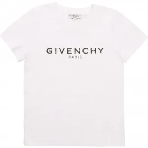 Givenchy Boys Cotton T-shirt White 4Y #670261