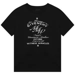 Givenchy Boys Logo T-shirt Black 8Y #686790