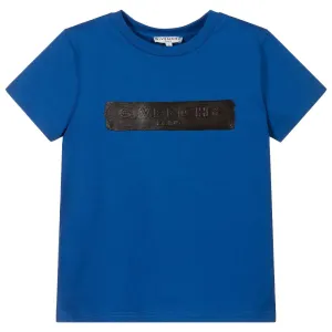 Givenchy Boys Paint Logo T-shirt Blue 8Y