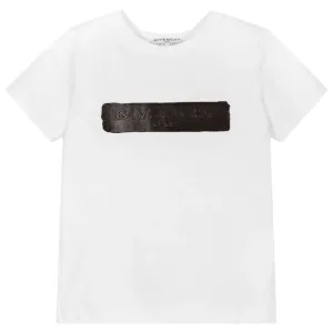 Givenchy Boys Paint Logo T-shirt White 4Y