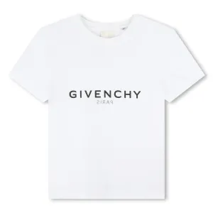 Givenchy Boys Classic Logo T-shirt in White 08A 100% Cotton - Trimming: 97% Cotton, 3% Elastane
