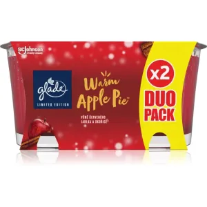 GLADE Warm Apple Pie scented candle double fragrance Apple, Cinnamon, Baked Crisp 2x129 g
