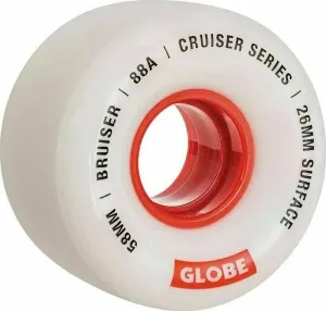 Globe Bruiser Cruiser Skateboard Wheel White/Red 58.0