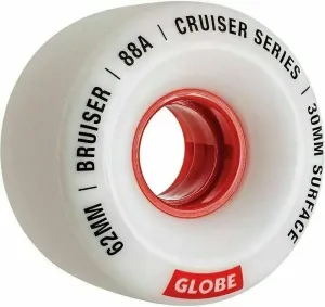 Globe Bruiser Cruiser Skateboard Wheel White/Red 62.0
