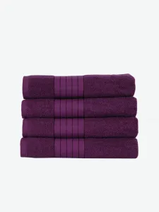 Good Morning 4 ks Towel Violet
