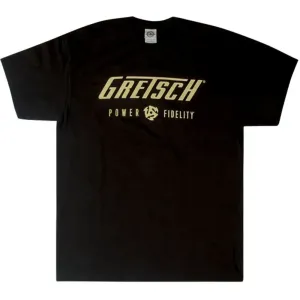 Gretsch T-Shirt Power & Fidelity Logo Unisex Black XL