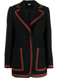 GUCCI - Web Motif Tweed Blazer Jacket