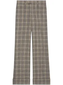 GUCCI - Prince Of Wales Motif Wool Trousers #364698
