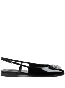 GUCCI - Patent Leather Slingback Ballet Flats
