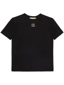 GUCCI - Crystal-embellished Logo Cotton T-shirt