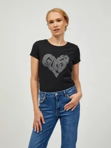 Guess Heart T-shirt Black