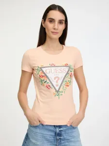 Guess Triangle Flowers T-shirt Orange