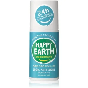 Happy Earth 100% Natural Deodorant Roll-On Cedar Lime roll-on deodorant 75 ml