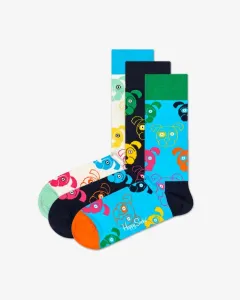 Happy Socks Dog Gift Box Set of 3 pairs of socks Colorful