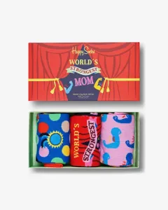 Happy Socks Mother's Day Set of 3 pairs of socks Colorful