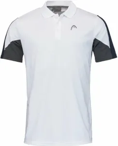 Head Club 22 Tech Polo Shirt Men White/Dress Blue L Tennis T-shirt