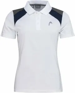Head Club Jacob 22 Tech Polo Shirt Women White/Dark Blue L Tennis T-shirt
