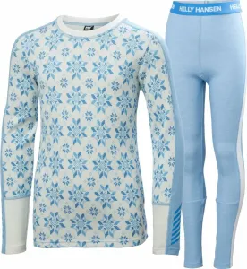 Helly Hansen Juniors Graphic Lifa Merino Base Layer Set Bright Blue 140/10 Thermal Underwear