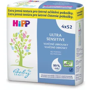 Hipp Babysanft Ultra Sensitive wet wipes for kids fragrance-free 4x52 pc