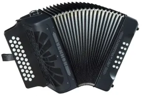 Hohner El Rey del Vallenato ADG Black Black Button accordion #1176851
