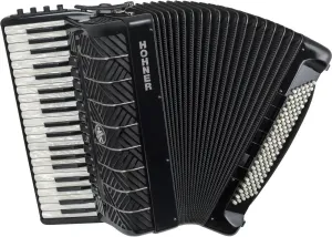Hohner Mattia IV 120 CR Gun Black/Pearl Key Piano accordion #19852