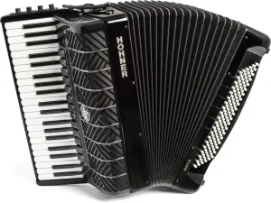 Hohner Mattia IV 120 CR Gun Black/White Key Piano accordion