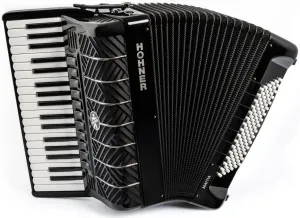 Hohner Mattia IV 96 Gun Gun Black/White Key Piano accordion #19849